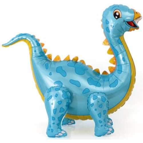 Шар 3D (36''/91 см) Фигура, Динозавр Стегозавр, Голубой, 1 шт. в уп.