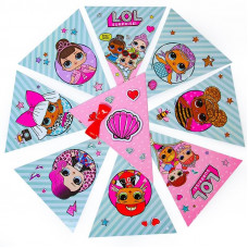 Гирлянда Флажки, Кукла ЛОЛ (LOL), 240 см, 1 шт.