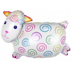 Шар с клапаном (19''/48 см) Мини-фигура, Барашек, 1 шт.