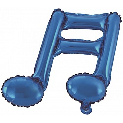 Шар с клапаном (16''/41 см) Мини-фигура, Нота двойная, Синий