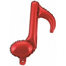 Шар с клапаном (16''/41 см) Мини-фигура, Нота, Красный