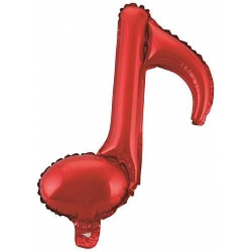 Шар с клапаном (16''/41 см) Мини-фигура, Нота, Красный