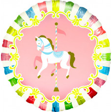 Шар (18''/46 см) Круг, Лошадь карусельная