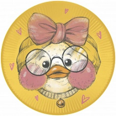 Тарелки (7''/18 см) Ла-ла Уточка, Желтый, 6 шт.