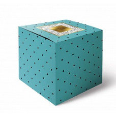 Коробка складная, От всей души!, Голубой, Металлик, 11*11*10 см, 1 шт.