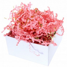 Наполнитель для коробок Праздничный Дуэт, бумага, ПП, Розовый/Золото, 50 г.