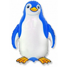 Шар (14''/36 см) Мини-фигура, Счастливый пингвин, Синий