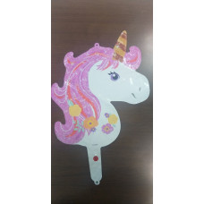 Шар с клапаном (15''/38 см) Мини-фигура, Единорог, 1 шт.