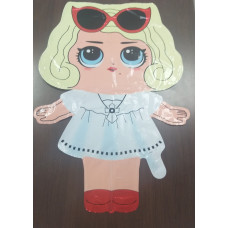 Шар (35''/89 см)Фигура,  Кукла ЛОЛ в очках, 1 шт.