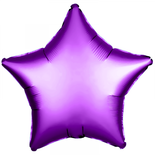 Шар (21''/53 см) Звезда, Фиолетовый, 1 шт.