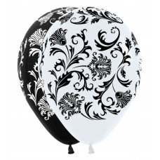 S 12 Дамаск (Белый, Черный) Пастель / Damask/ 100 шт.