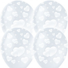 Сердечки 5 ст.рис. 12" прозрачн.