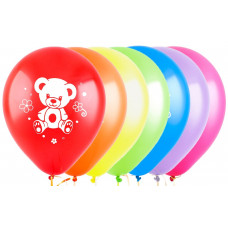 Т 12" Зверюшки (5 дизайнов), Ассорти Пастель, 2 ст. / 100 шт. /