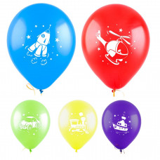 Т 12" Игрушки (5дизайнов), Ассорти пастель, 2ст /100шт/(Турция)