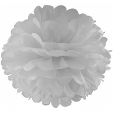 Бумажный помпон Белый (8''/20 см)