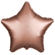 Шар (18''/46 см) Звезда, Медь, Сатин, 1 шт.