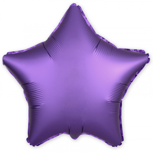 Шар (18''/46 см) Звезда, Фиолетовый, Сатин, 1 шт.