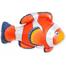 Шар (35''/89 см) Фигура, Рыба-клоун, Оранжевый, 1 шт.