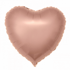 Шар (18''/46 см) Сердце, Розовое Золото