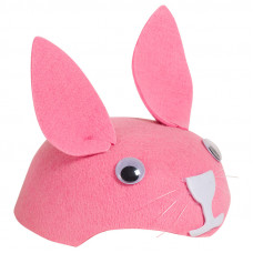 Шляпа из фетра Зайчик розовый