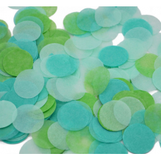Конфетти тишью, Круги, Голубой микс, 7 гр.