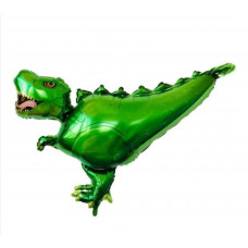 Шар (36''/94 см) Фигура, Динозавр Зелёный с хвостом, 1 шт.