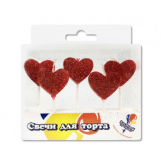 Свечи Сердца, 5шт