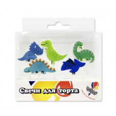 Свечи Динозавры, 5шт