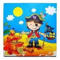 Салфетка Маленький пират 33см 12шт/G