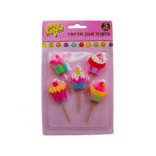 Свечи д/торта на пиках Сладкий Праздник 5шт/