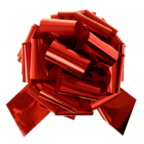 Бант Шар металлик Красный (3''/8 см), 50 шт.