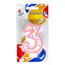 Свеча Цифра 3 классика