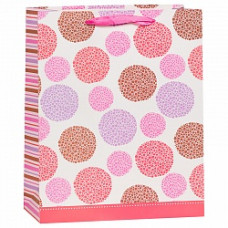 Пакет подарочный Пузыри, Розовый, 31*42*12 см