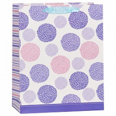 Пакет подарочный Пузыри, Сиреневый, 31*42*12 см