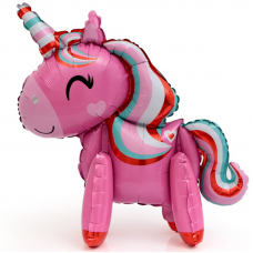 Шар (29''/74 см) Ходячая Фигура, Единорог, Фуше, 1 шт.