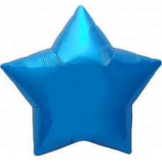 Шар (19''/48 см) Звезда, Синий, 1 шт.