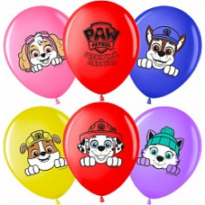 Воздушный Шар (12''/30 см) Щенячий Патруль, Ассорти, пастель, 2 ст, 25 шт.