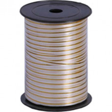 Лента с золотой полосой (0,5 см x 250 м) Белый