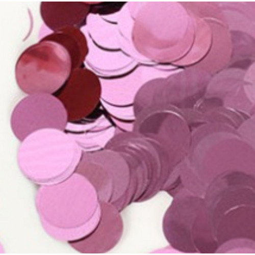 Конфетти фольга Круг, Светло-розовый, 1,5 см, 62,5 гр.