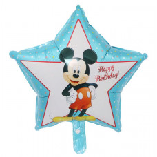 Шар (18''/46 см) Звезда, Микки, голубой