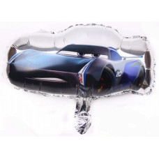 Шар (16''/41 см) Мини-фигура, Тачки, Турботяга, серебро