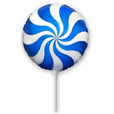 Шар (9''/23 см) Мини-круг, Леденец, Синий
