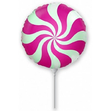 Шар (9''/23 см) Мини-круг, Леденец, Фуше