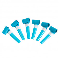 Языки гудок голубой 6,5см, 6шт.