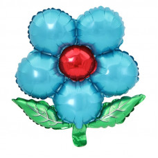 Шар (50/46 см) Фигура, Цветок голубой.