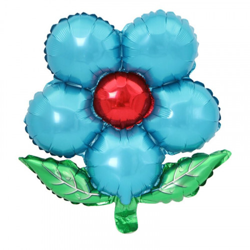 Шар (50/46 см) Фигура, Цветок голубой.