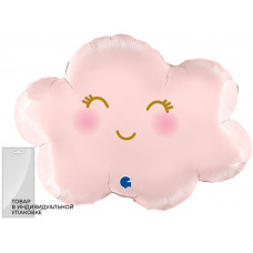 Шар (24''/61 см) Фигура, Маленькое облако, Голубой, Сатин, 1 шт. в уп.