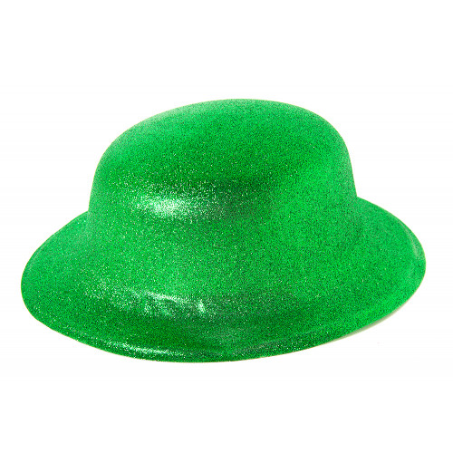 Шляпа Блестящая Зеленая круглая