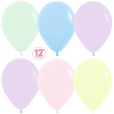 Шар (12''/30 см) Ассорти Макарунс, пастель, 100 шт.