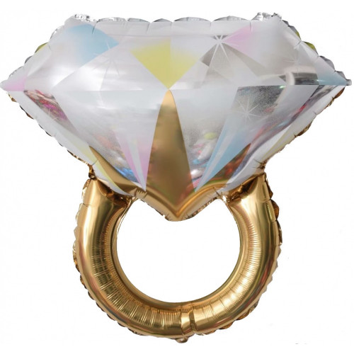 Шар (27''/69 см) Фигура, Кольцо с бриллиантом, Золото, 1 шт.